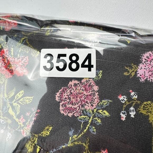 Cinq A Sept Dress Women 00 Black Floral Giselle Babydoll Tiered Whimsy Romantic - Picture 13 of 13